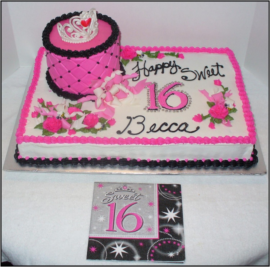 Simple Sweet 16 Birthday Cakes