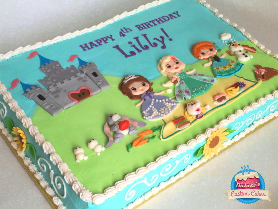 Sofia the First Birthday Sheet Cake