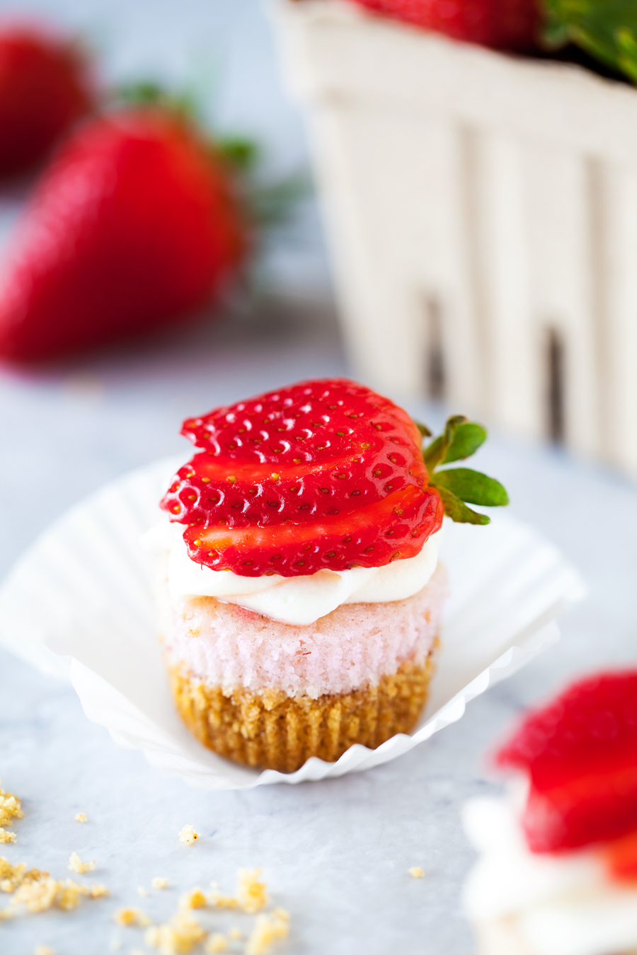 Strawberry Mini Cheesecake Cupcakes Recipe