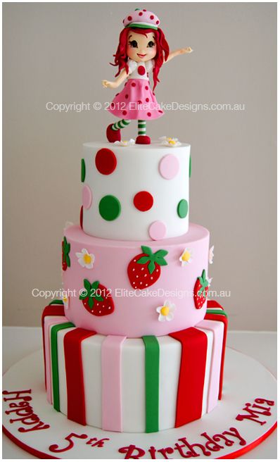 Strawberry Shortcake Birthday Cake