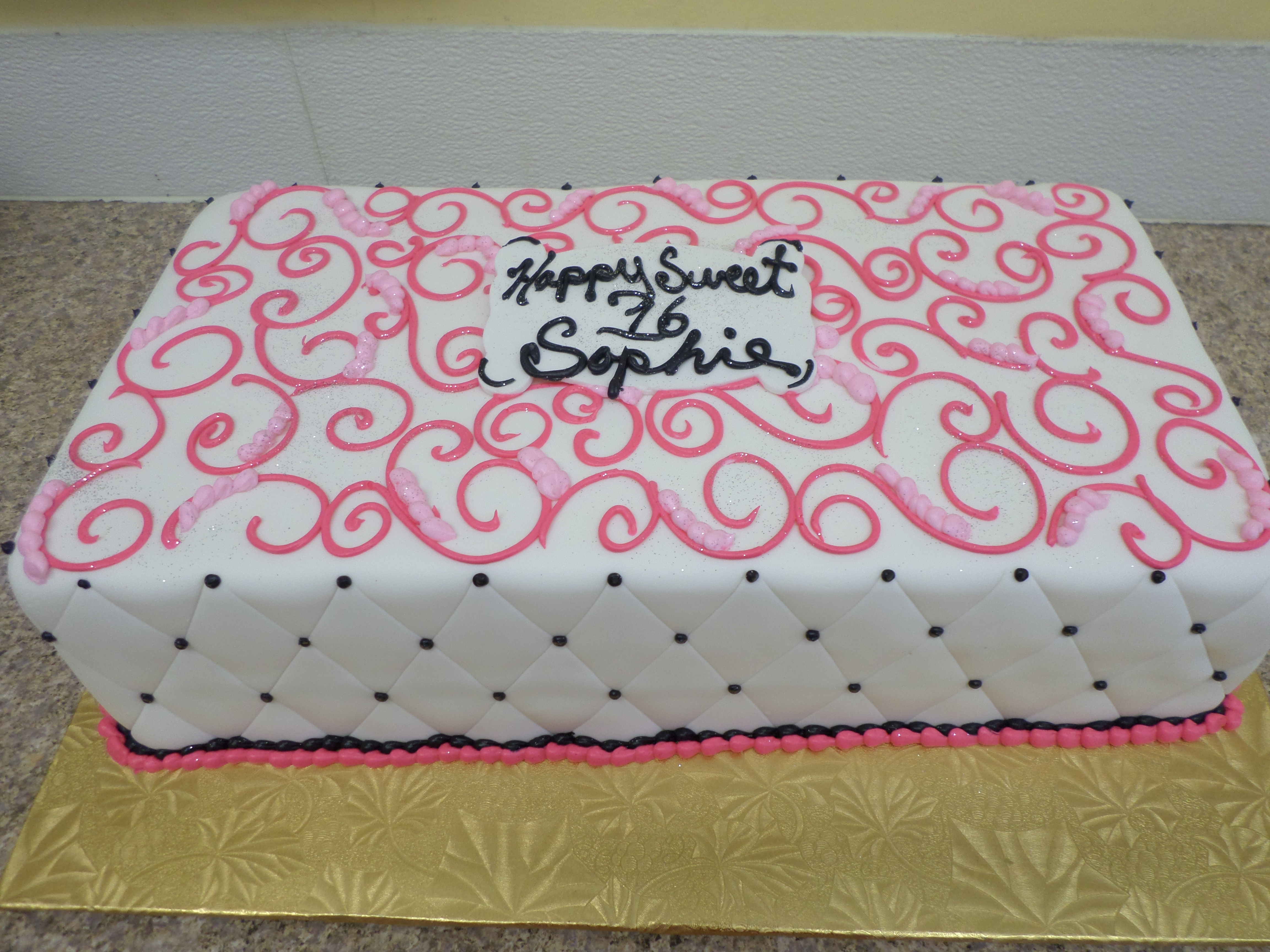 Sweet 16 Birthday Sheet Cakes