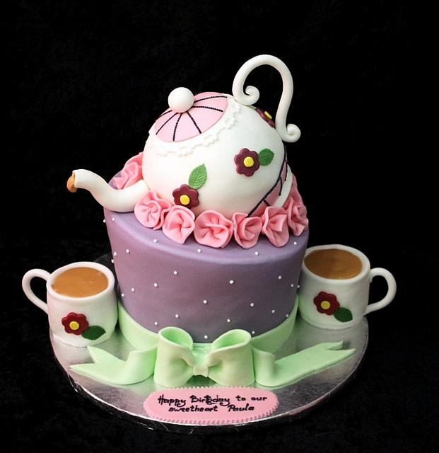 Tea Party Birthday Cake