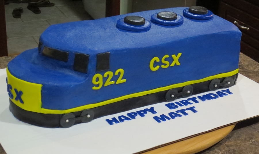 Train Birthday Cake