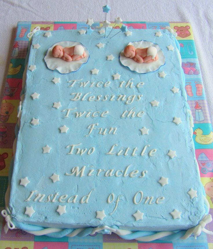 Twin Baby Shower Cake Sayings