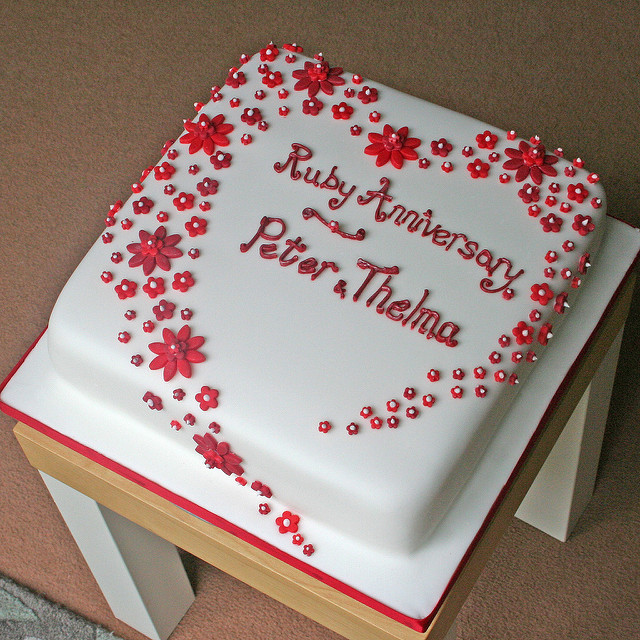 Wedding Anniversary Heart Cakes