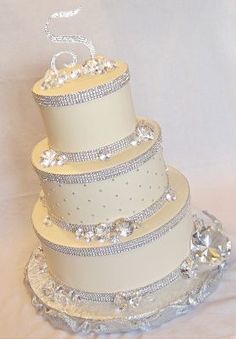 Wedding Cake with Diamonds