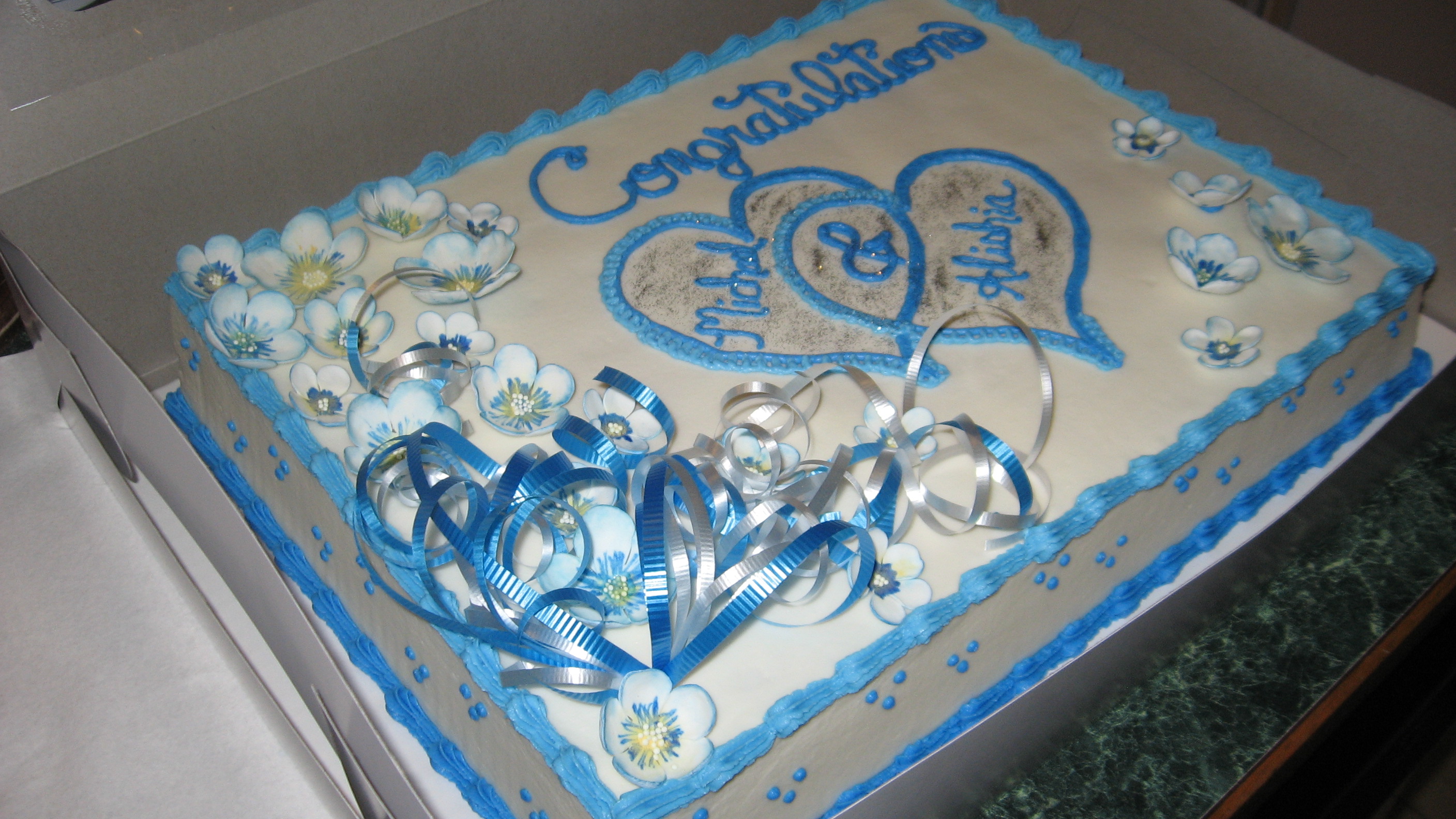 13 Photos of Blue And Silver Sheet Cakes