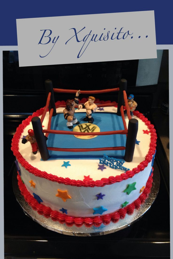 Wrestling Birthday Cake