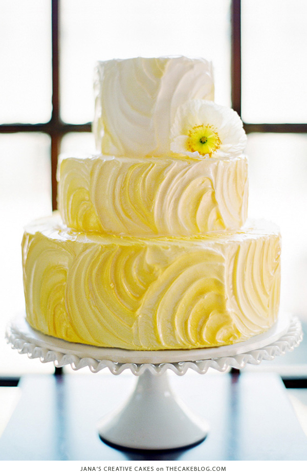 Yellow Buttercream Wedding Cake