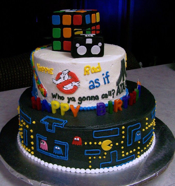 80s Birthday Cake