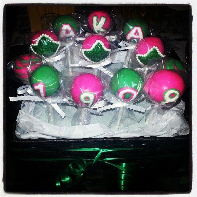 AKA Sorority Cake Pops