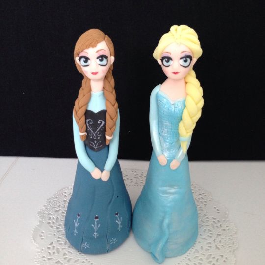 Anna and Elsa Cake Toppers