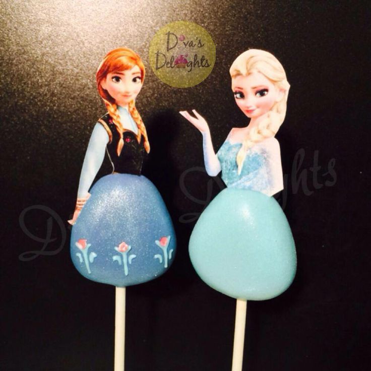 Anna and Elsa Frozen Cake Pops