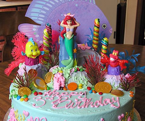 Ariel Little Mermaid Birthday Cake