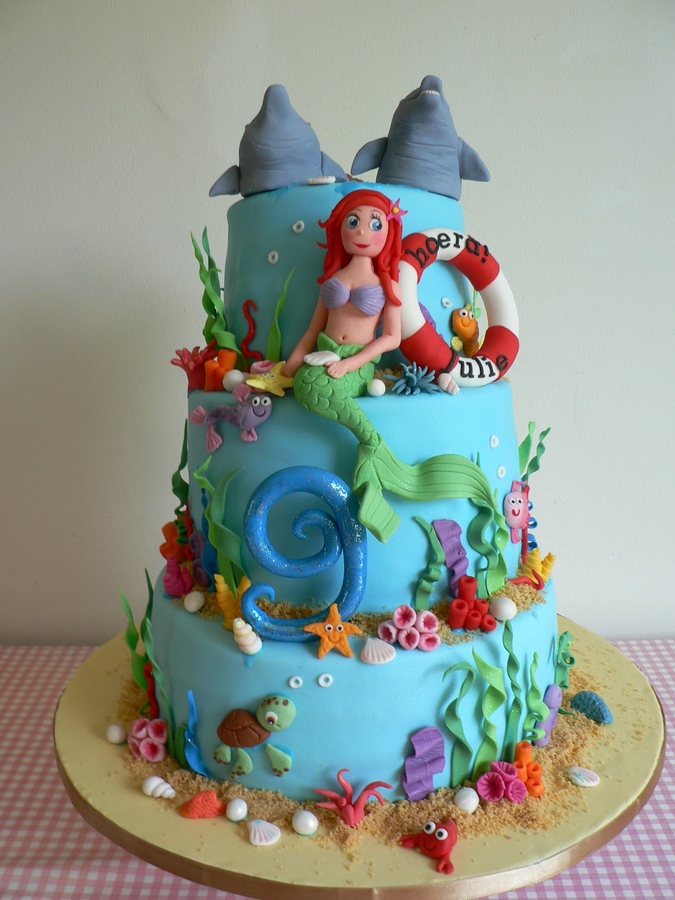 Ariel Little Mermaid Birthday Cake