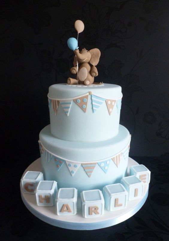 Baby Boy Christening Cake Designs