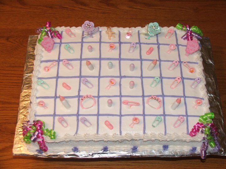 Baby Shower Cake Squares