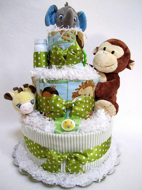 Baby Zoo Animal Diaper Cake