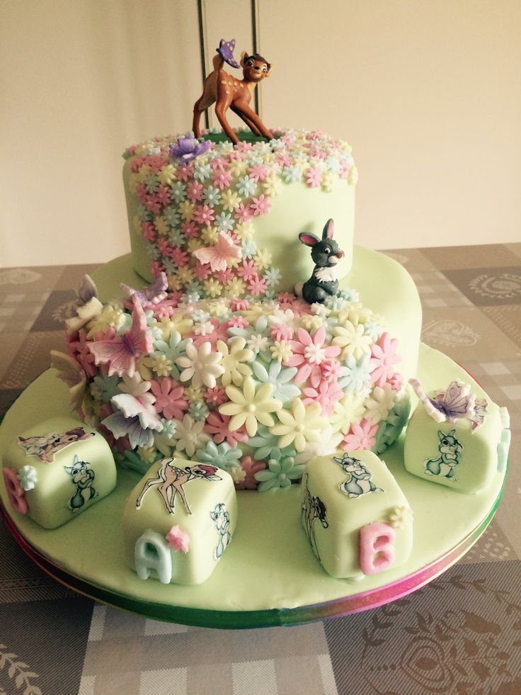 Bambi Baby Shower Cake