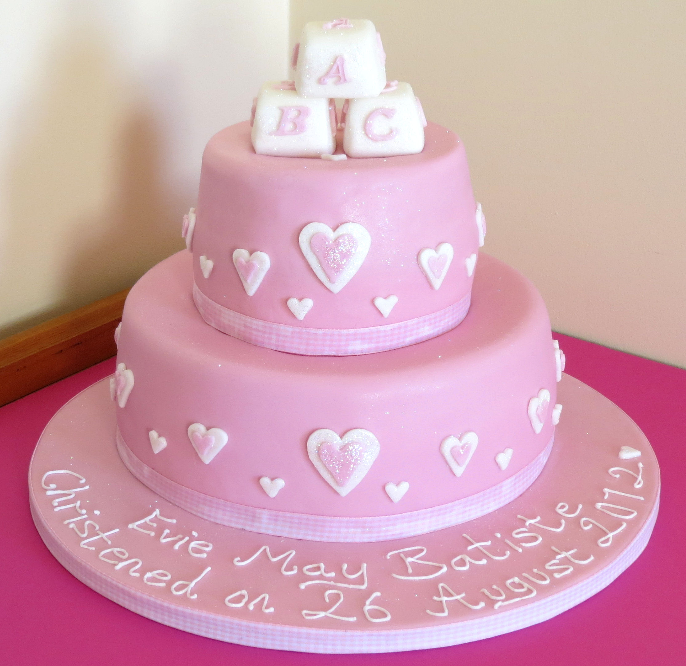 Baptism Christening Cake for Girl