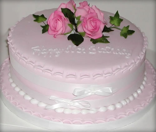 Birthday Cake with Roses