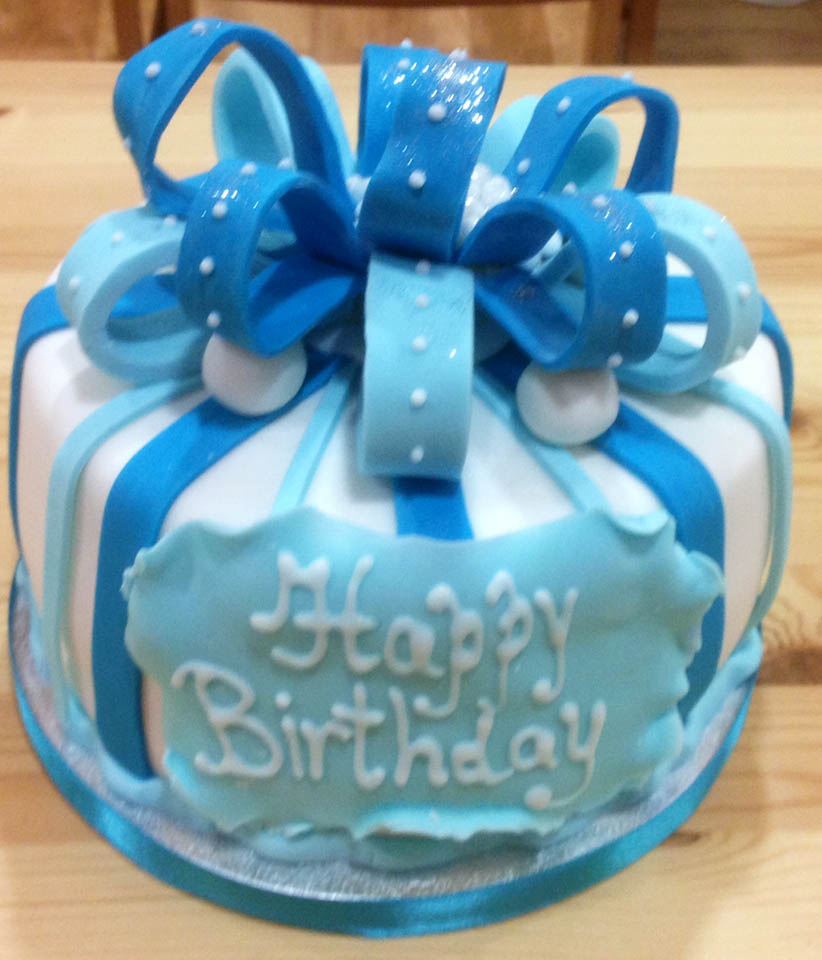 Blue Birthday Cake