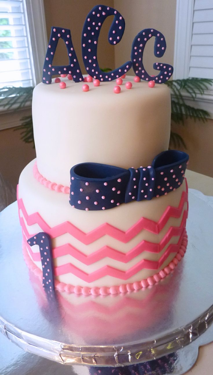 Chevron Birthday Cake