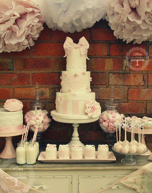 Christening Dessert Table