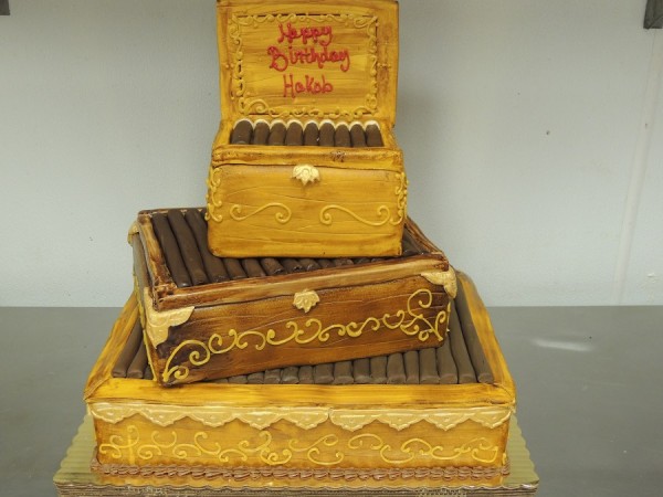 Cigar Box Birthday Cake