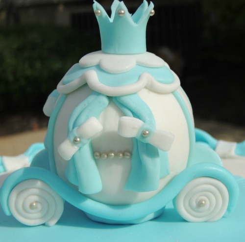 Cinderella Carriage Cake Topper Fondant