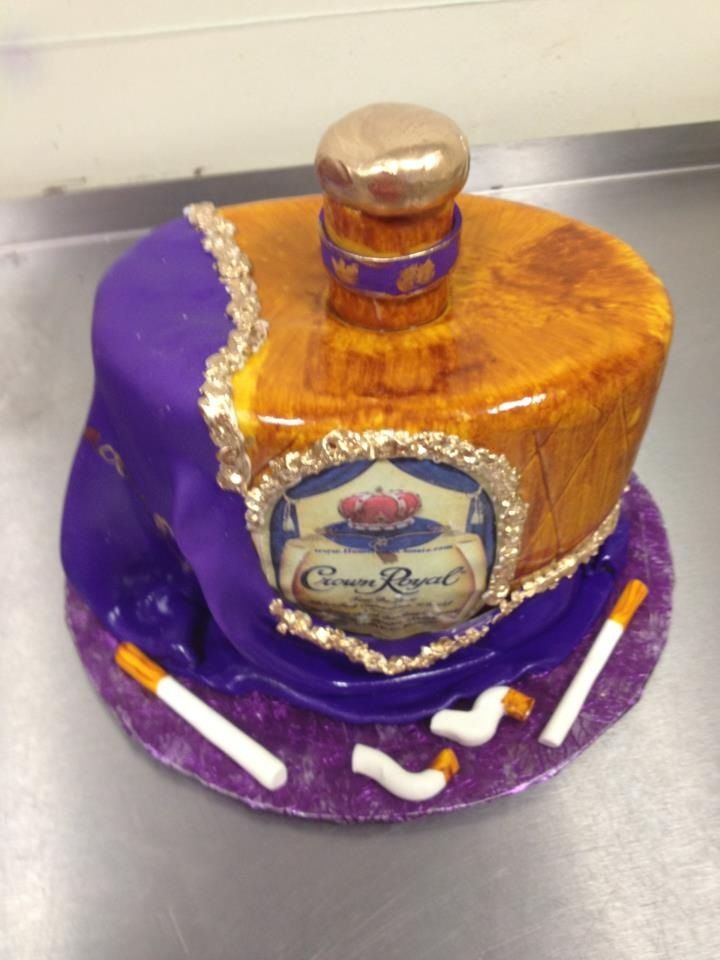 Crown Royal Birthday Cake