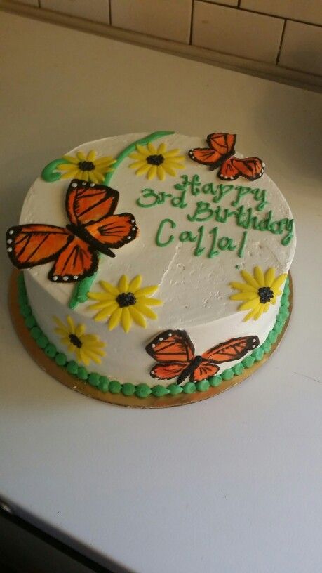 Daisy and Butterfly Birthday Cakes