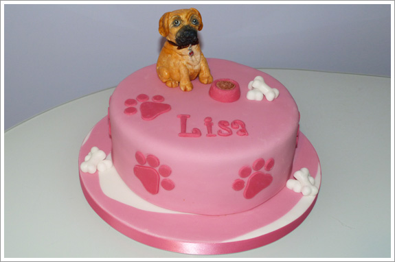 Dog with Birthday Cake