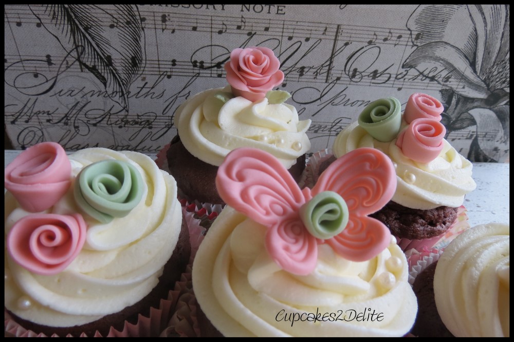 Elegant Happy Birthday Cupcakes