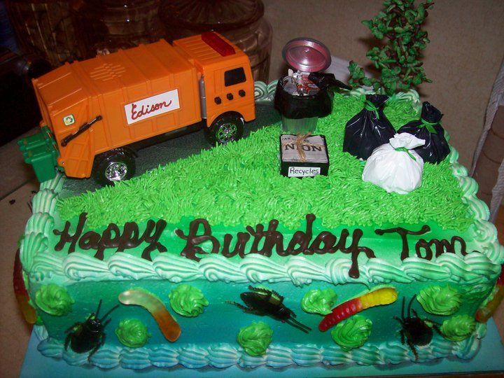 Garbage Truck Birthday Cake