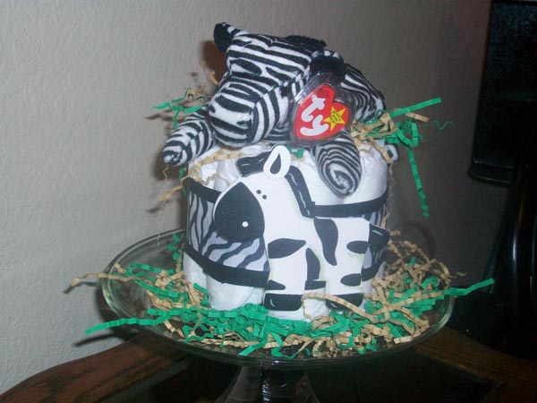 Giraffe Baby Shower Diaper Cake