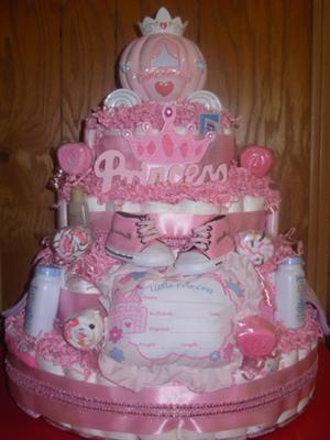 Girl Baby Shower Diaper Cake Ideas