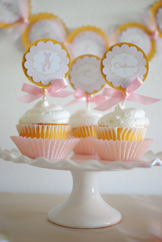 Gold and Pink Ballerina Birthday Party