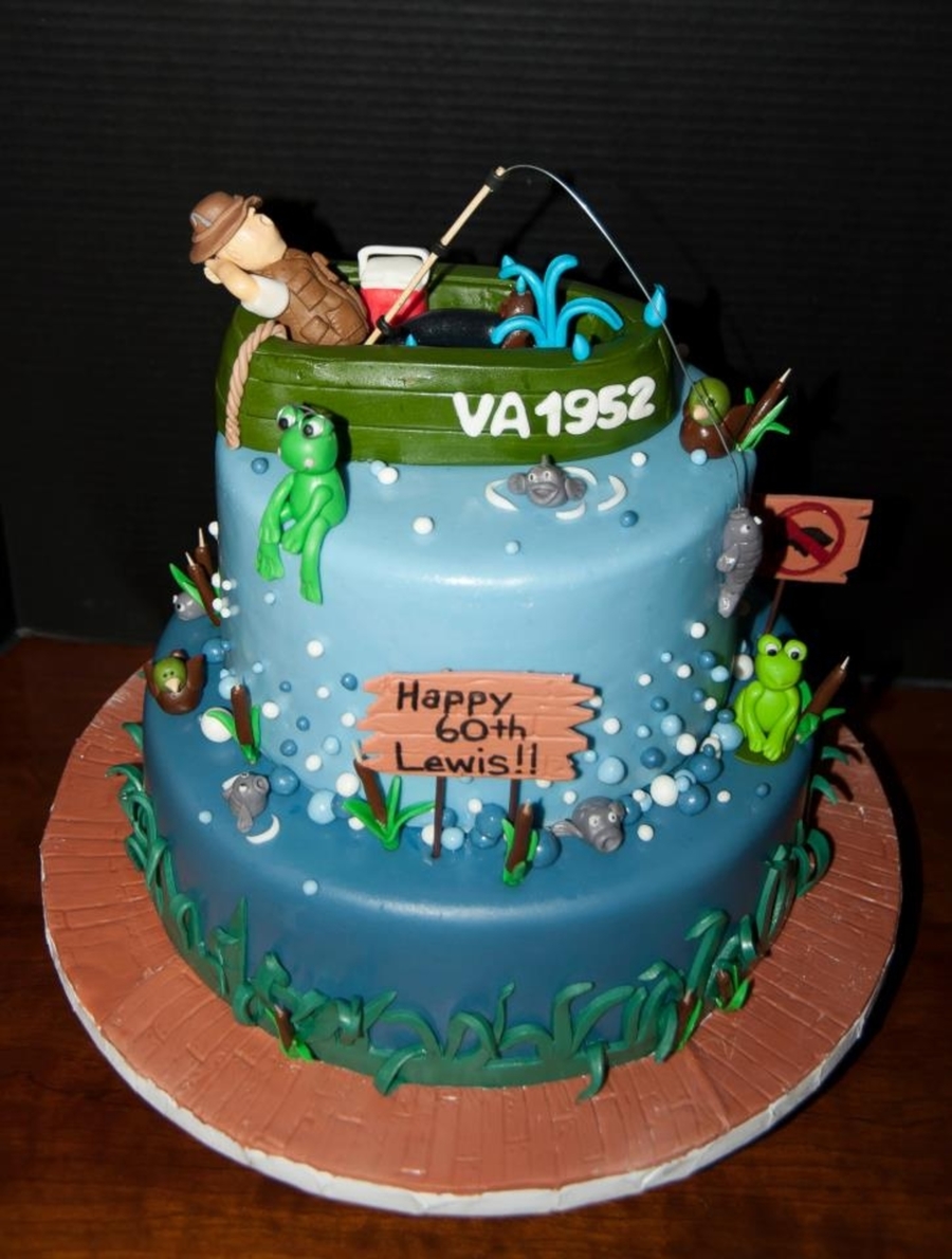 Happy 60th Fishing Birthday Cakes