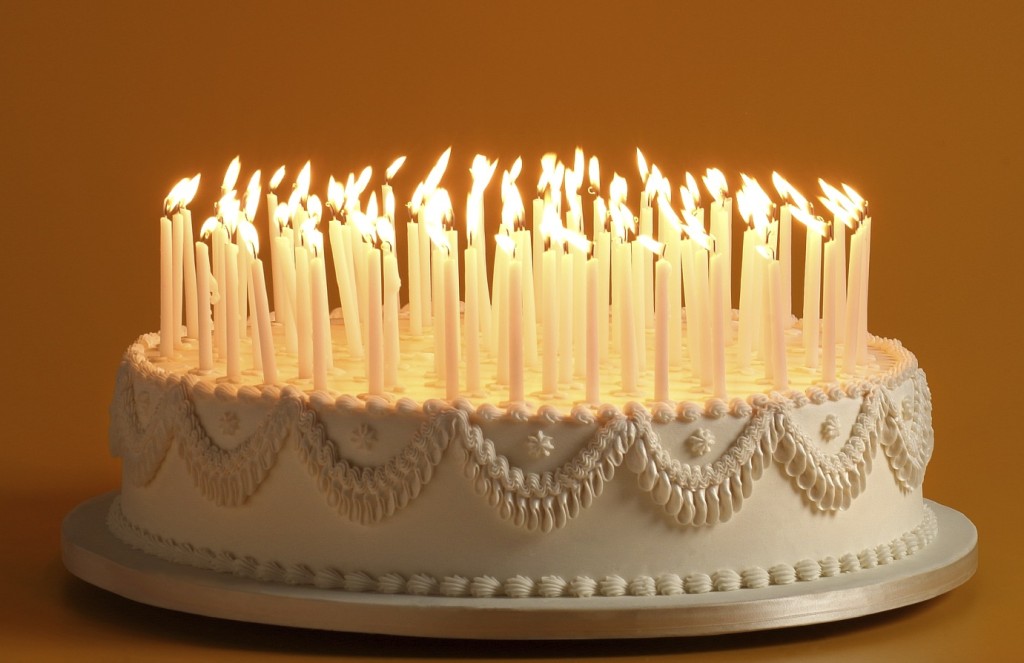 Happy Birthday Cake with Lots Candles