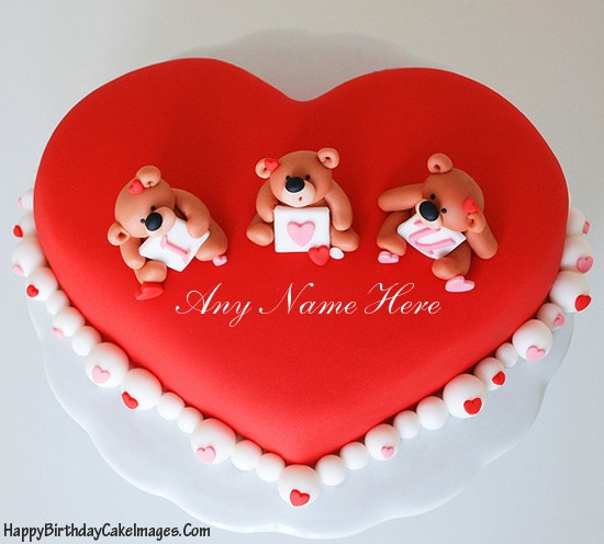 Happy Birthday On Valentine's Day Cake