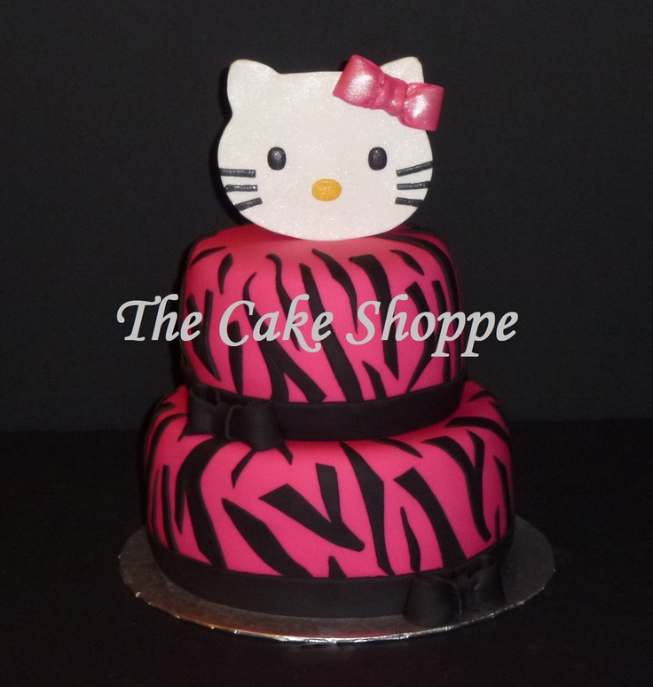 Hello Kitty Zebra Birthday Cakes