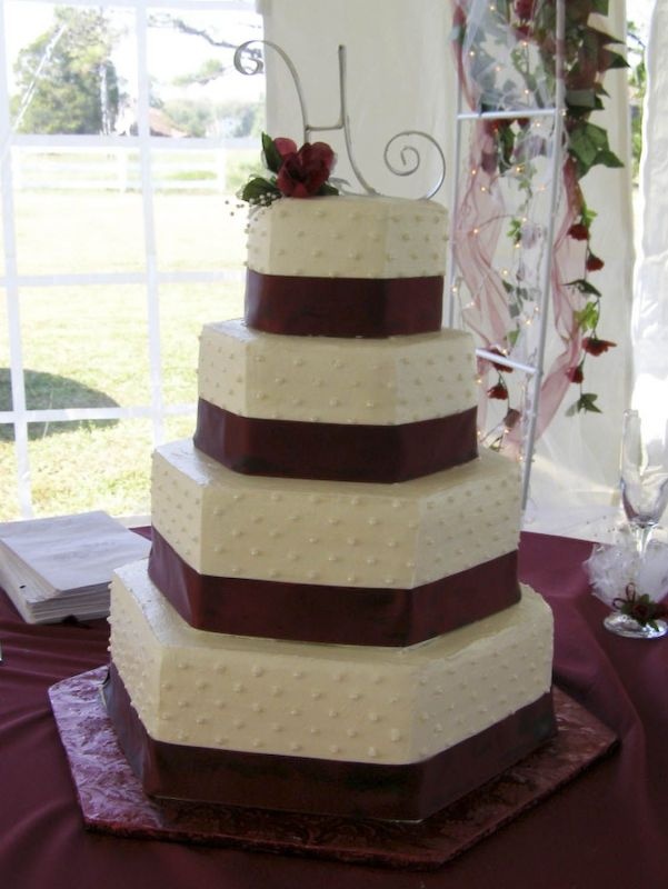 Hexagon Shaped Wedding Cakes