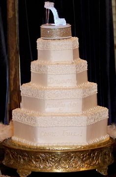 Hexagon Shaped Wedding Cakes