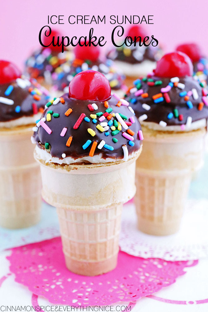 Ice Cream Sundae Cupcakes