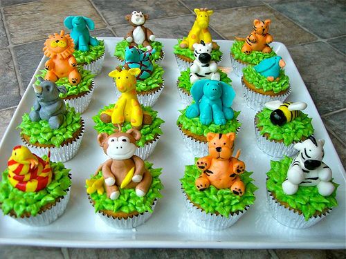 Jungle Animal Cupcakes