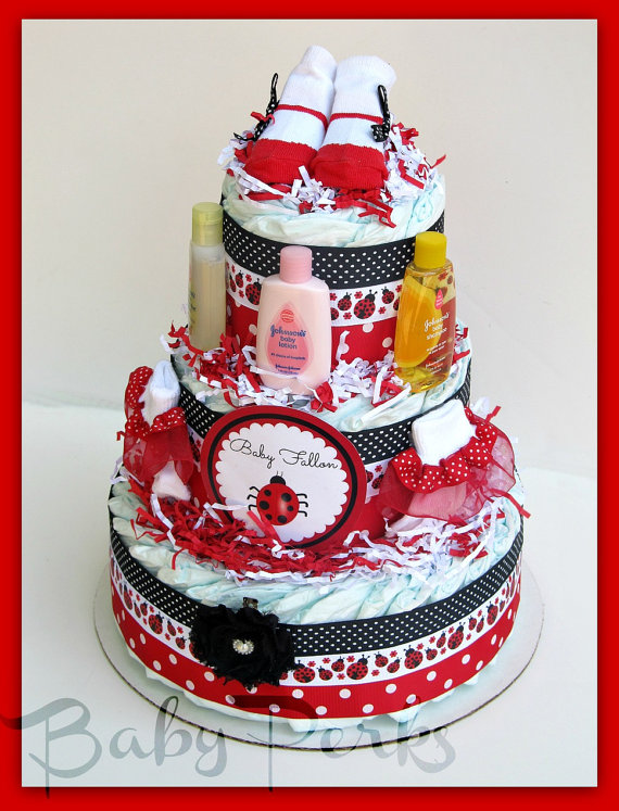 Ladybug Baby Shower Cake