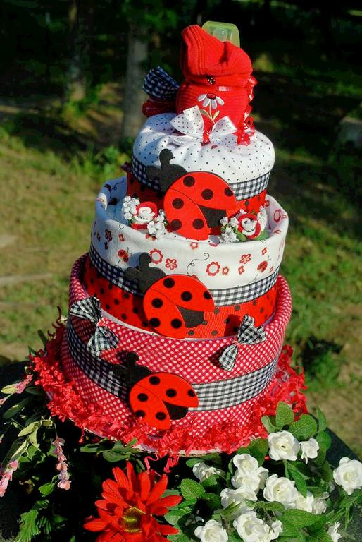 Ladybug Baby Shower Cake