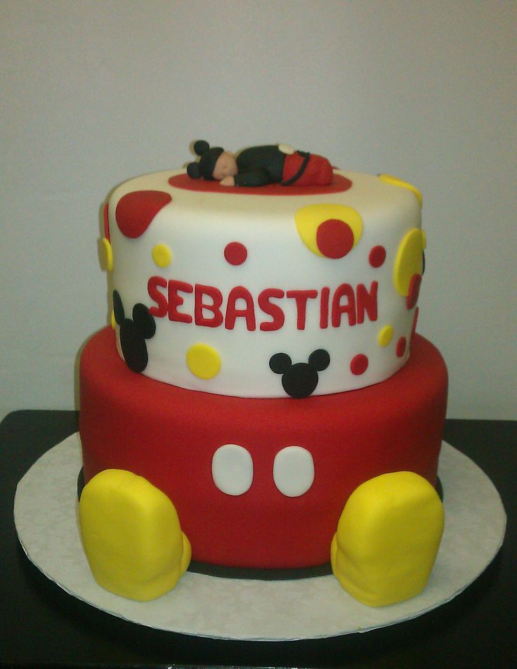 Mickey Mouse Baby Shower Cake