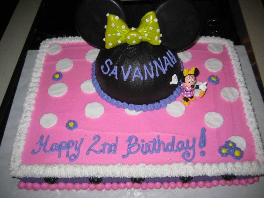 Minnie Mouse Sheet Cake